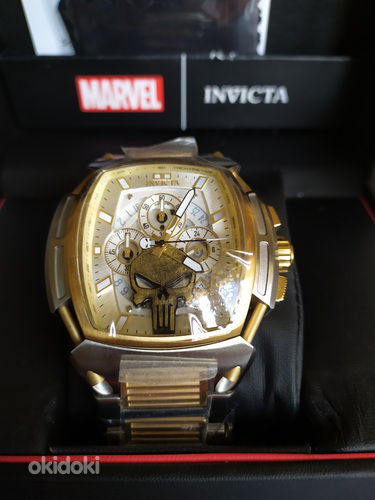 INVICTA Marvel Punisher Limited Edition Gold 37617. (foto #5)