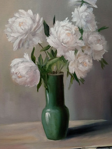 Maal "Valge õrnus". Lõuend, õli. Mõõdud 40x50 cm. (2 foto / 2)