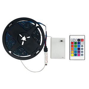 LED Riba 0.5m patarei toitel 30LEDs/m IP65 5V RGB värvid (1 foto / 2)