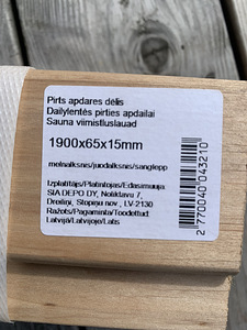 Sauna viimistluslauad 1900 X 65 X 15 MM ! (2 foto / 2)
