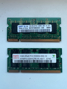 Laptop DDR2 1GB x2