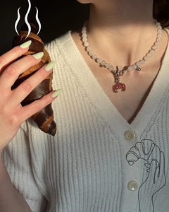 Looduslikest kividest kaelakee-choker (1 foto / 4)