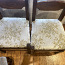 Антикварные обеденные стулья и пуфик из массива дерева (фото #3)