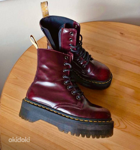 Dr. Martens Cherry Red Platform Boots