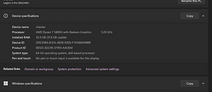 Lenovo legion 5 PRO 16ach6h rtx 3070 mänguköögi sülearvuti (3 foto / 7)