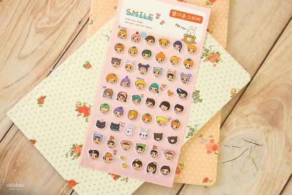 Smile Puffy kawaii cute cartoon kids stickers (photo #1)