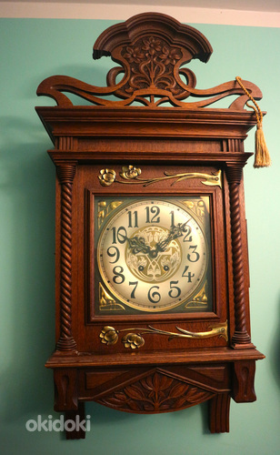 Редкие настенные часы Ленцкирх 1905 г. (фото #1)