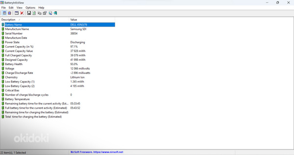 93% Батарея Dell Latitude 3DDDG, время автономной работы ~4 ч. (фото #4)