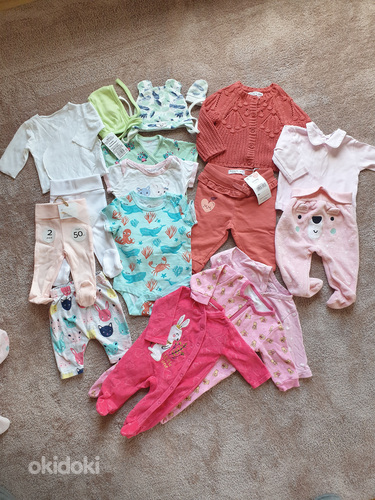 Одежда для малышей детская 50, 56, 62 Новая и б/у. Всё за 8 (фото #1)