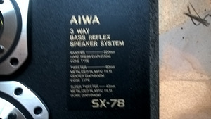 Aiwa SX-78 3-tie Bass Reflex - stereokõlaritesüsteem (3 foto / 5)