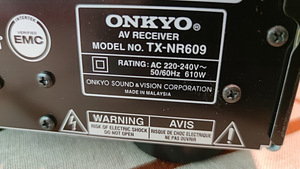 Vähekasutatud kodukino võimendi ONKYO TX - NR.609 (3 foto / 3)