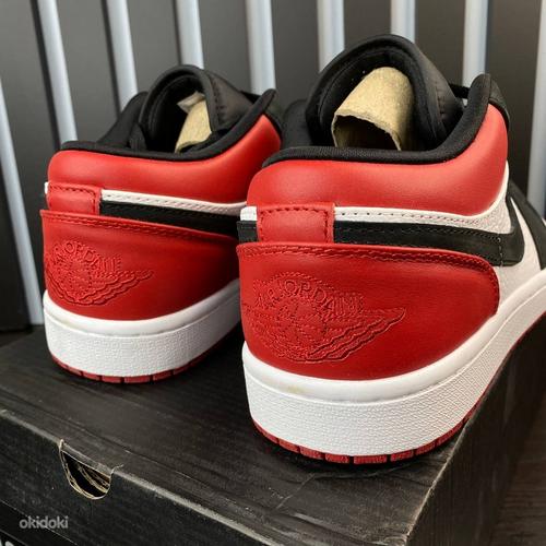 Nike Air Jordan 1 Low, белый/черный, красный (фото #3)