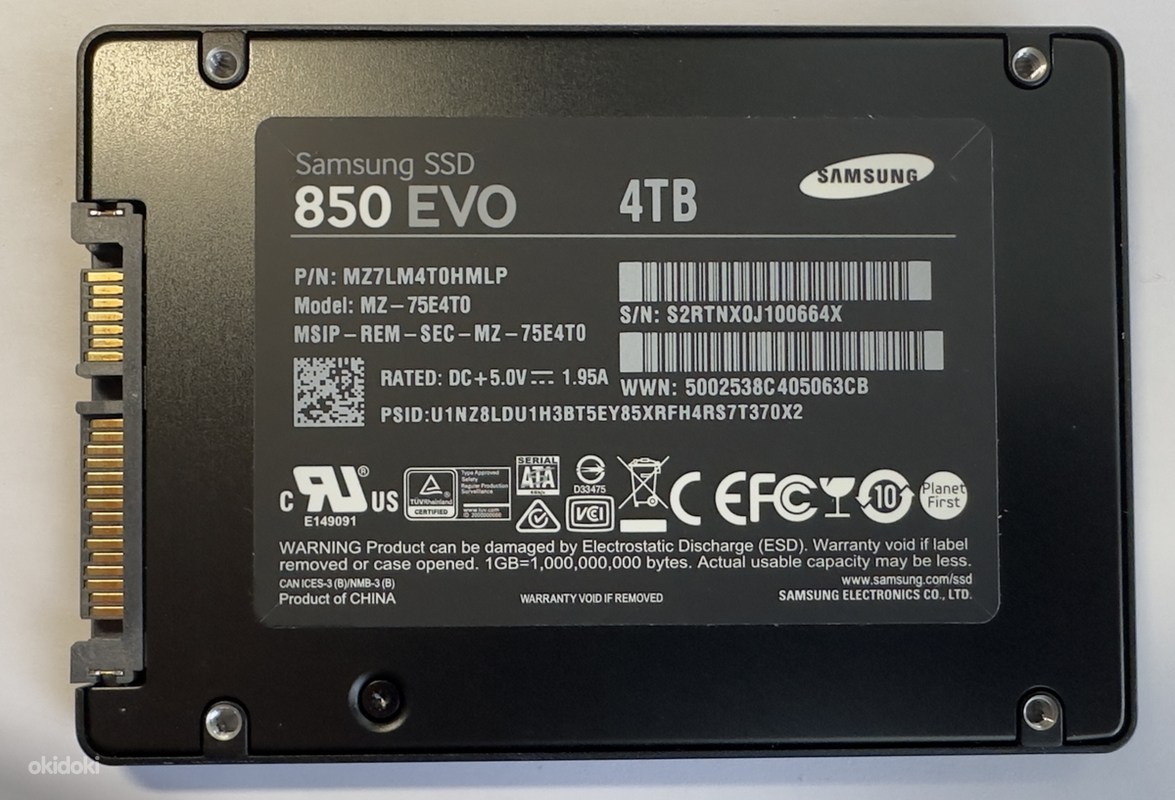 Samsung SSD 4TB EVO 850 - Tartu, Жесткие диски, внутренние – okidoki