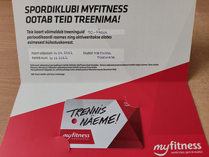 MyFitness 90 päeva kaart & spordikott (2 foto / 2)