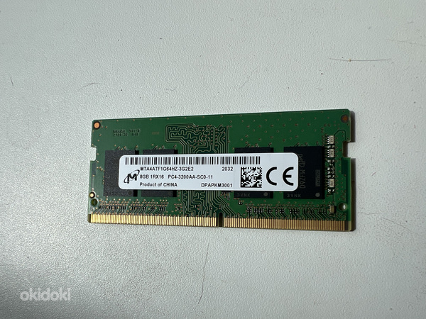Mälu MICRON DDR4 8GB SO-DIMM 3200Hz (foto #1)