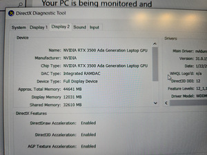 Dell Precision 7680 (i7, 64GB RAM, NVIDIA 12GB, garantii) (7 foto / 10)