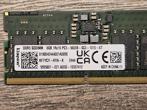 Mälu RAM Kingston 16GB (2x8 kit) DDR5 5600 MHz SODIMM (2 foto / 3)