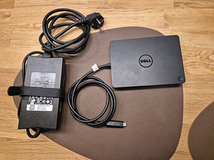 Dell dock WD15 + Dell 130W laadija, adapter (1 foto / 4)