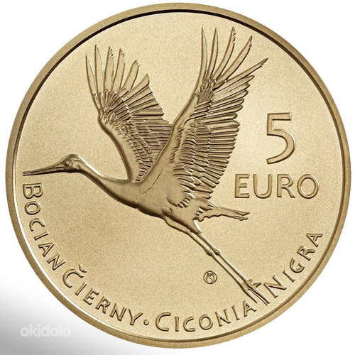 SLOVAKIA 5 EURO 2023 - Black stork (foto #1)