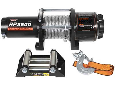 Лебедка 12V 1589kg тросовая 12.8мx5.56мм IronX