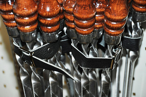 Grillvardade komplekt 6 tk. 3x12x45 cm. Nahkvärin. (2 foto / 10)