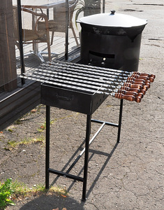 Komplekt - grillahi d460 mm + kaanega pada 22L + varras (3 foto / 10)