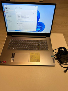Lenovo IdeaPad 3 17'3, RYZEN5 5500U , RAM 8GB DDR4,256 SSD. (1 foto / 3)