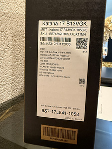 Uueväärne Võimas mängur MSI Katana - RTX 4070, DDR5,Garantii (5 foto / 6)
