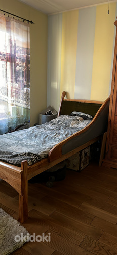 Massiivne saarepuidust voodi (käsitöö) (foto #1)