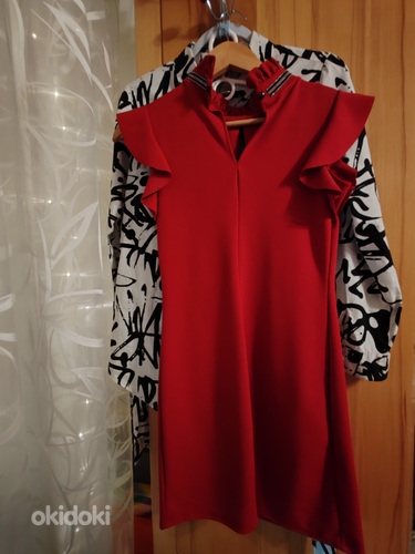 Красное короткое платье (фото #2)