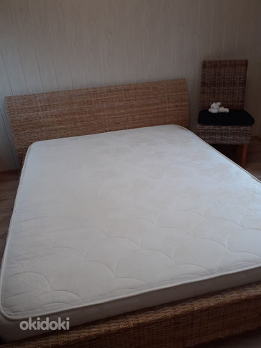 Плетеная кровать с матрасом 160x200cm (фото #1)