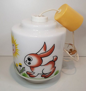 Klaasist Vintage Nõukogude Lastetoa laelamp, 1960-80ndad