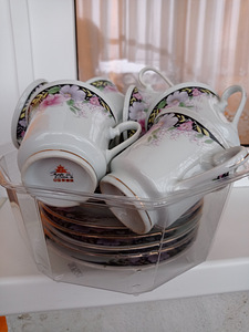 5 komplekti (magustoidutaldrik + 200 ml kruus ja alustass) (5 foto / 6)