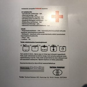 Tactical Foodpack nädalane toiduvaru/matkatoit (2 foto / 3)
