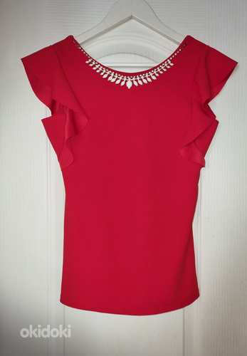 Красная блузка для вечеринки (фото #1)