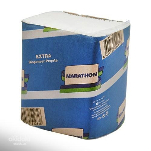 Marathon Полотенце белое Z сложение 2400 листов (12уп*200л) (фото #1)