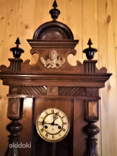 Старинные настенные часы Gustav Becker. (фото #6)