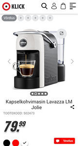 Kapselkohvimasin lavazza Jolie (1 foto / 2)