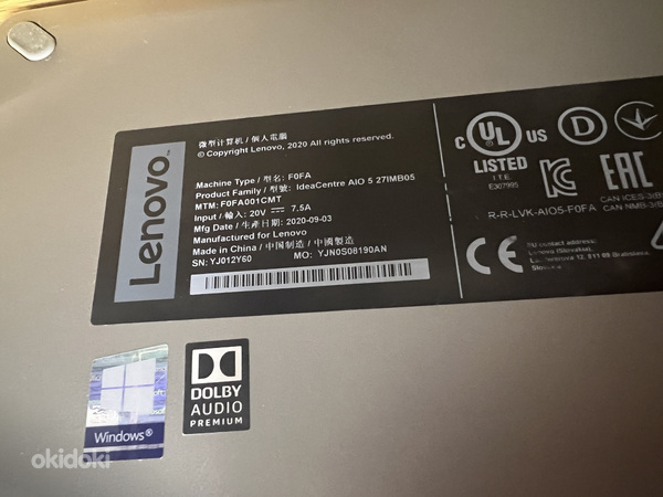 Lenovo Monoblock PC IdeaCentre AIO 5 27IMB05 JBL (фото #6)