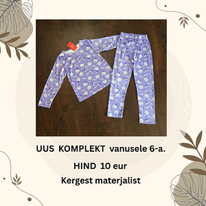UUS komplekt vanusele 6-a.