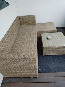Terrassi mööbel pikkus 2 m laius 60cm laud 60x60cm (2 foto / 2)
