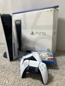 PlayStation 5(DISC) + 2 Dualsense + 5 GAMES (1 foto / 6)