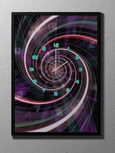 Интерьерный постер-часы "Across the Universe" 50х70 см
