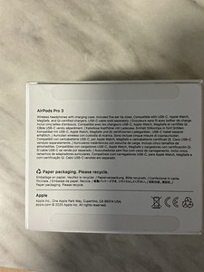 AirPods Pro 3 оригинал чек гарантия 2 года (2 фото из 5)