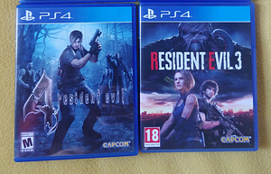 Resident Evil 3 ja 4 PS4 PS5 mängud (1 foto / 1)