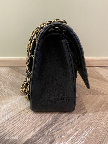 Authentic Chanel 2.55 Medium Double Flap Bag Black Caviar (фото #9)