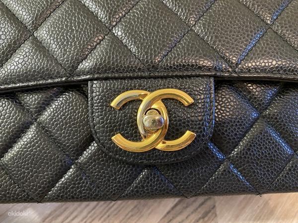 Authentic Chanel 2.55 Medium Double Flap Bag Black Caviar (фото #10)