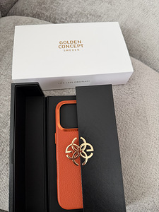 Golden concept iphone 17 pro leather case (3 foto / 5)