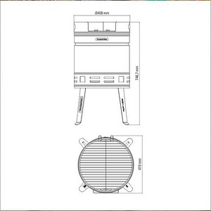 Угольный гриль CHURRASCO TCP-400 (2 фото из 3)