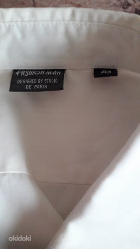 Рубашки белые с длинным рукавом, 3 шт, размер 43 (фото #5)